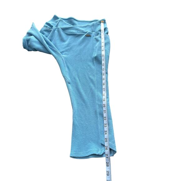 Gymshark Blue Workout Athleisure Slimming Malibu Poise Cropped Capri Leggings - Picture 8 of 8